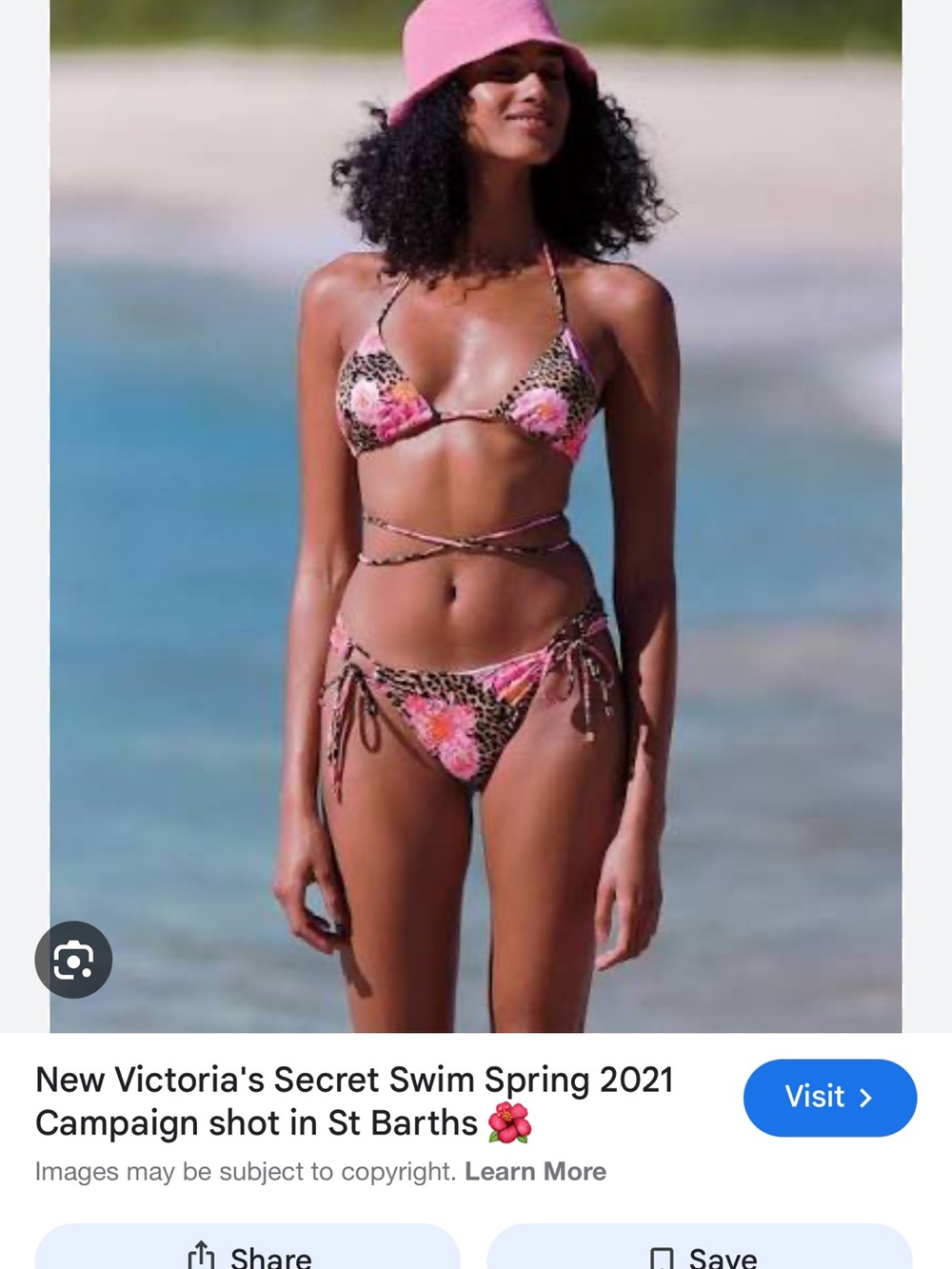 Victoria's Secret Pink Floral Leopard Wrap-String Bikini